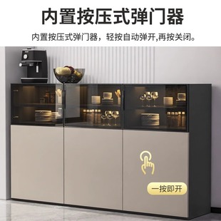 ✅ Solid Wood Sideboard Integrated Wall-Mounted Living Room Home Tea Cabinet Modern Simple Light Luxury Wine Cabinet Storage