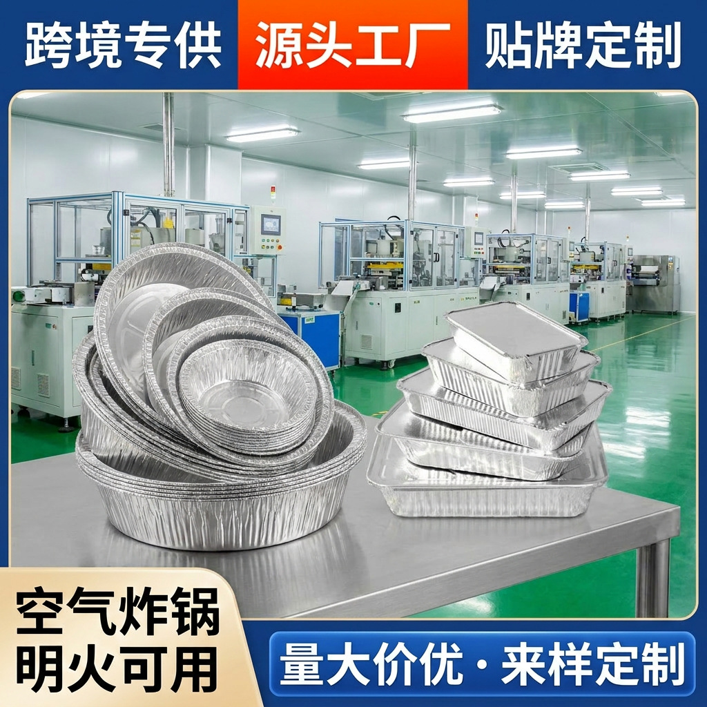 YX空气炸锅锡纸盘一次性餐盒铝箔餐盒锡纸盘工厂现货批发跨境