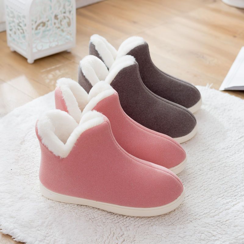 2025 Winter New Old Beijing Cotton Shoes Women's Home Warm Anti-Slip Cotton Slippers Plus Velvet Thickened Mom Snow Boots