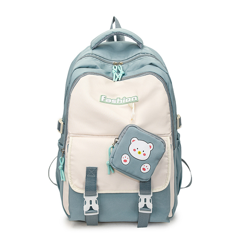 Nueva moda casual transfronteriza, anti-salpicaduras de agua, tela Oxford de gran capacidad, mochila escolar para estudiantes de secundaria y preparatoria, mochila para hombres y mujeres