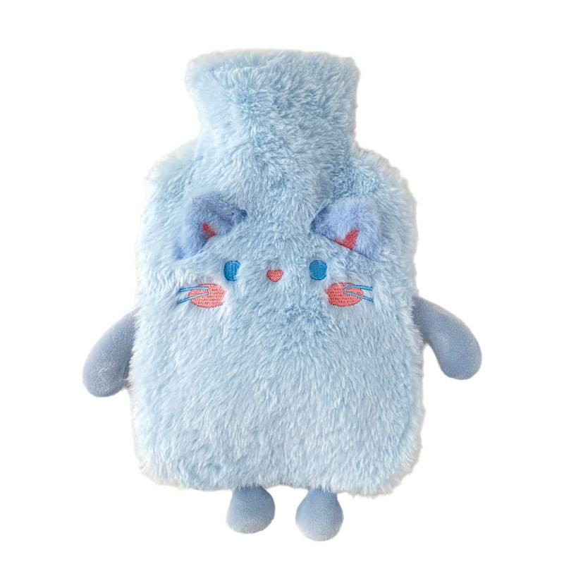 1000mlのかわいいアニメの形のぬいぐるみの注水の湯たんぽの卸売りはお腹を敷きます手を温めます。|undefined