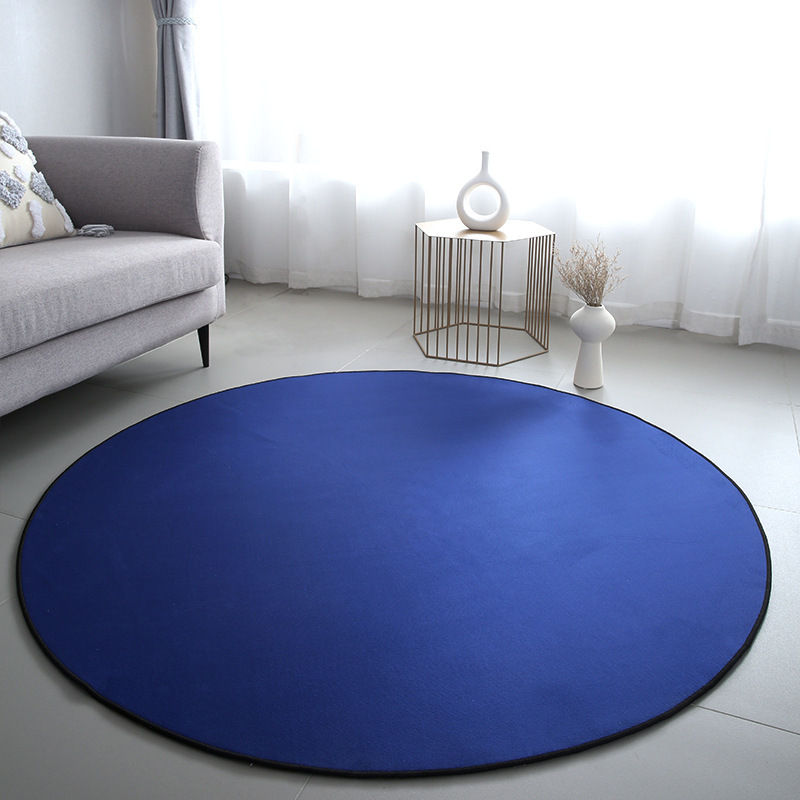 Solid color printed round floor mat office chair Mat yoga skipping rope sports fitness floor mat living room coffee table bedside carpet Solid color printed round floor mat office chair Mat yoga skipping rope sports fitness floor mat living room coffee table bedside carpet