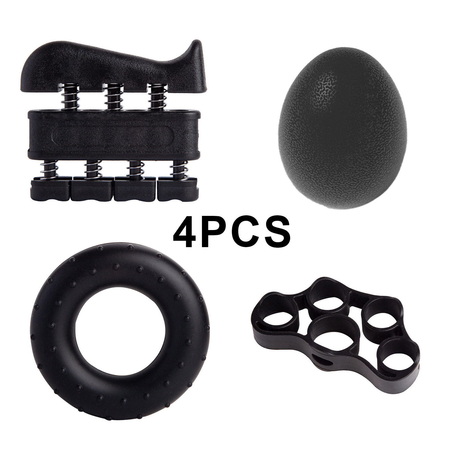 Silicone de cinco dedos entrenador de dedos de entrenamiento de agarre huevo bola de agarre anillo de cinco dedos teclas de rehabilitación conjunto de agarre de fuerza