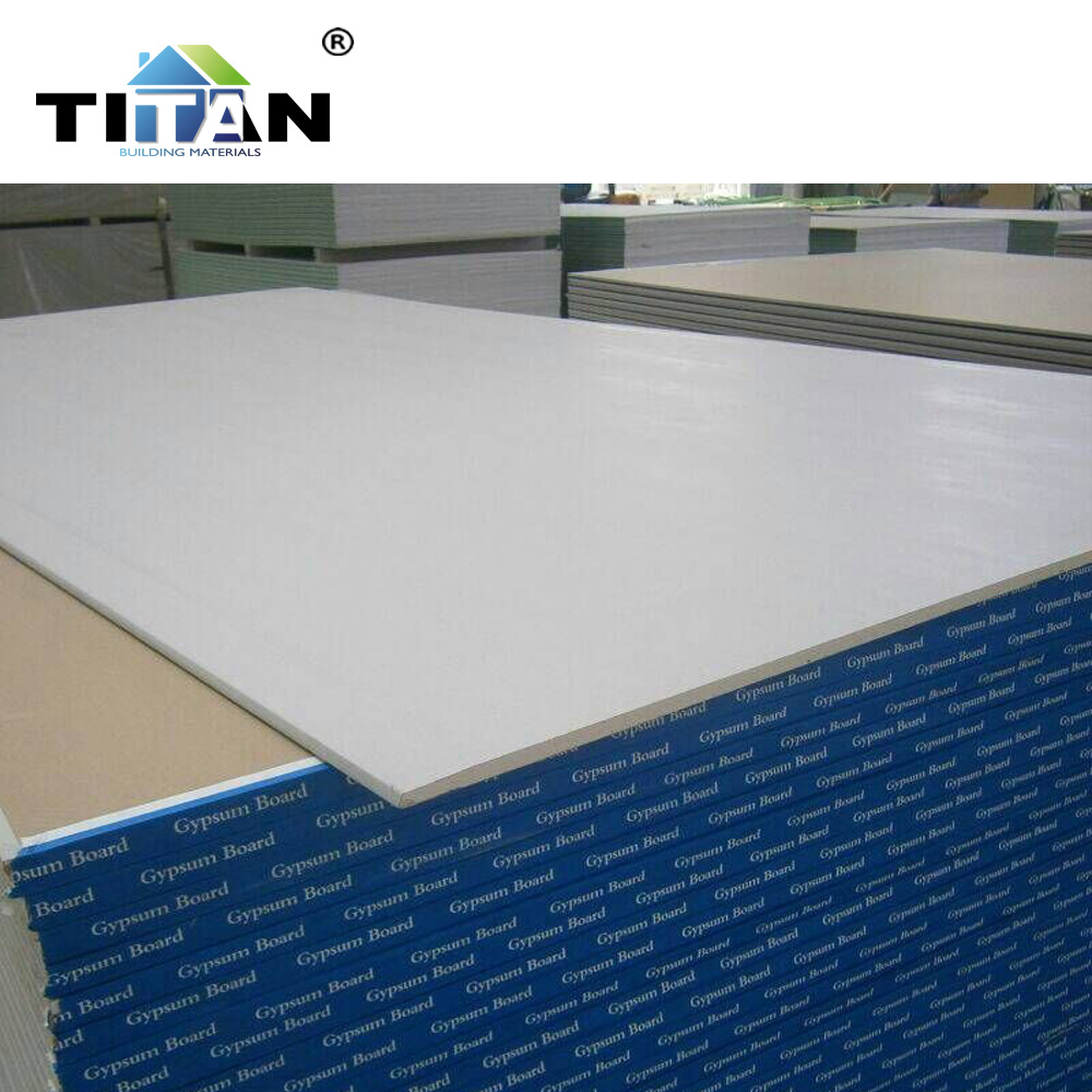 Exportado justo después de la placa de yeso, placa resistente al agua y a prueba de humedad, placa de yeso de papel, techo, decoración de pared de partición