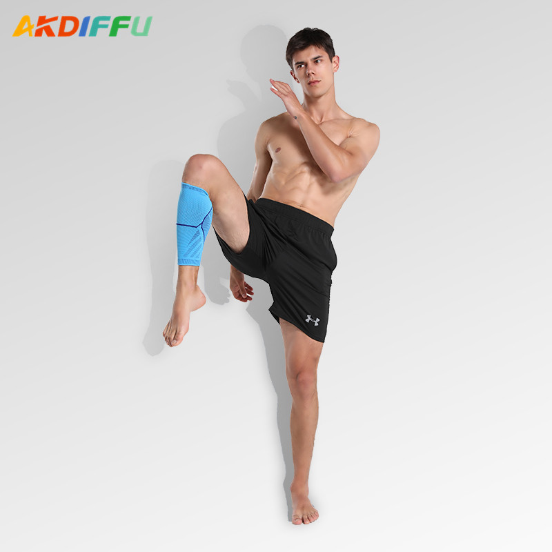 Artículos deportivos transfronterizos de punto protector de pantorrilla protector de rodilla transpirable protector de pierna de equitación delgada protector de rodilla de nylon protector de pierna deportiva image 5