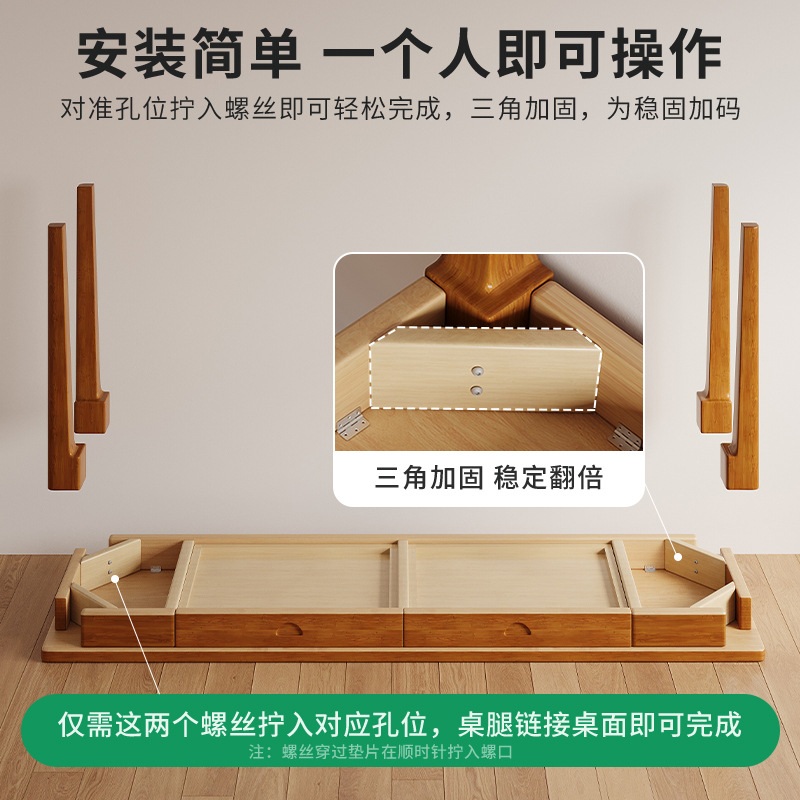 Escritorio estrecho de madera maciza, escritorio para computadora de escritorio para el hogar, escritorio simple, dormitorio de apartamento pequeño, escritorio, mesa larga