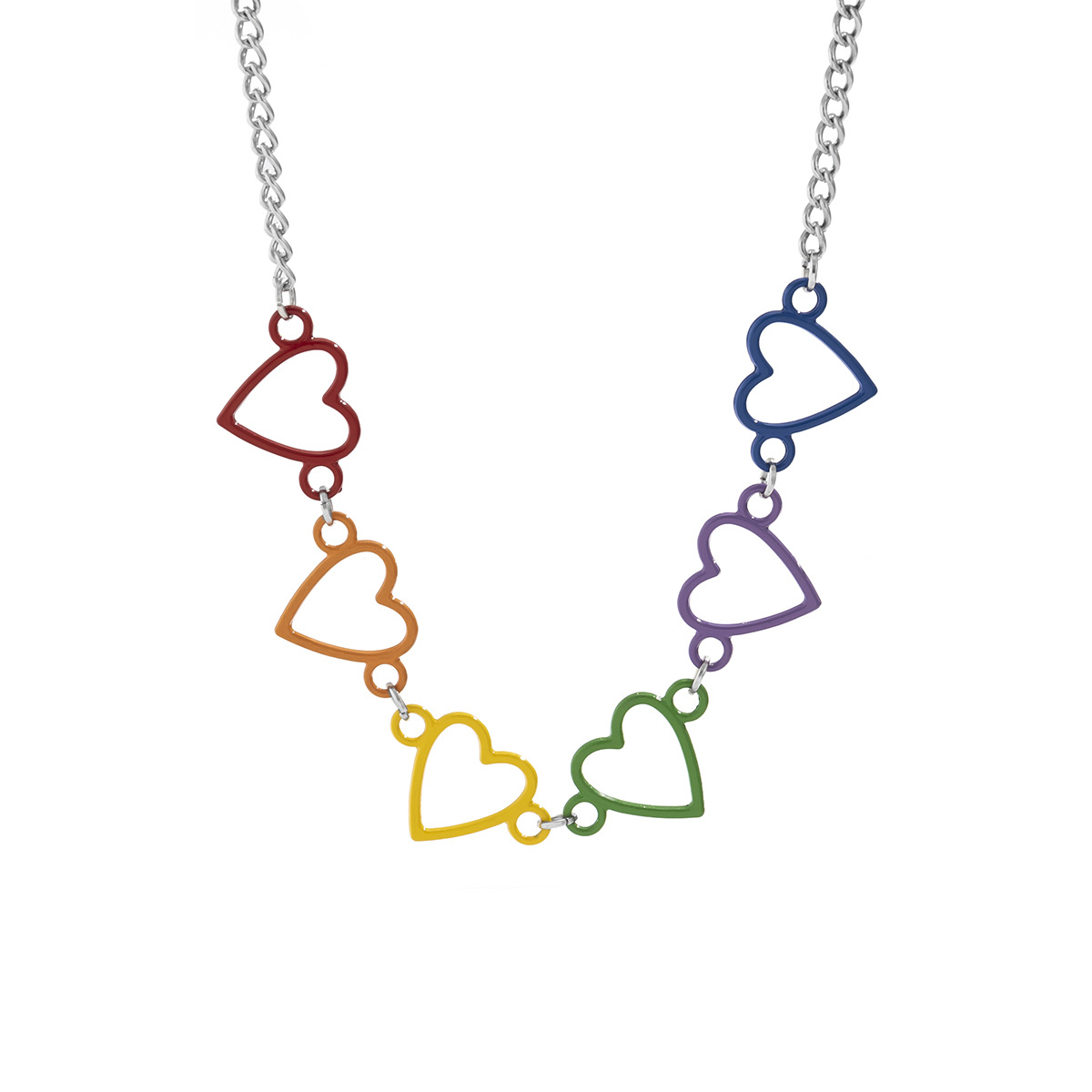 Fashion Heart Shape Alloy Plating Necklace display picture 4