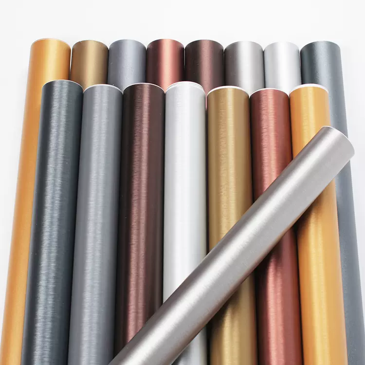 工厂批发墙纸自粘批发金属拉丝加厚PVC自贴装饰贴膜电器家具翻新