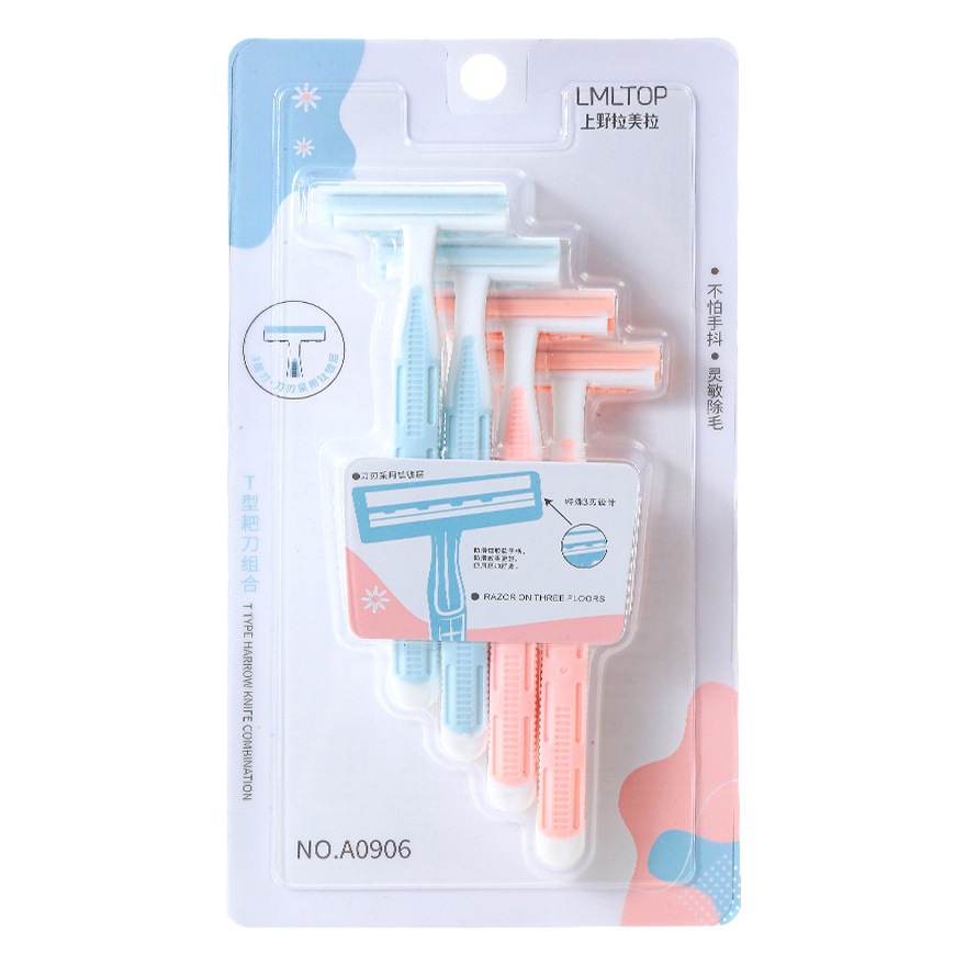 LMLTOP Paquete de 4 Cuchillas para Depilación, Cuchilla para Vello de Axilas, Cuchilla de Afeitar para Depilar Vello de Axilas y Piernas, Dispositivo de Depilación, Cuchilla para Vello de Axilas A0906