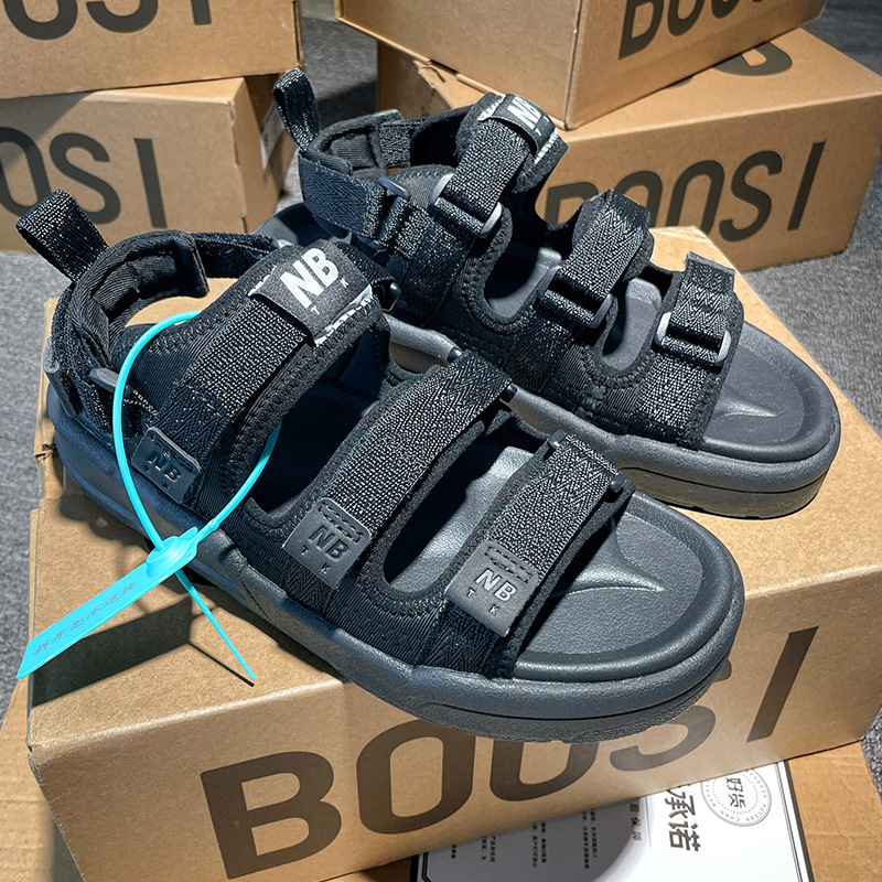 New Bailenwei NB Sandals for Men and Women Summer Outer Wear Black Velcro Beach Non-slip Sports Men's Sandals