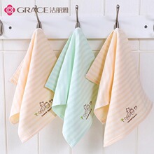 洁丽雅儿童小毛巾纯棉纱布洗脸面巾全棉吸水透气家用童巾6448