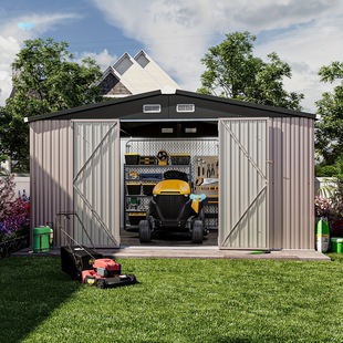 Metal Storage Shed 10 X 12 ft Metal Steel Outdoor Storage