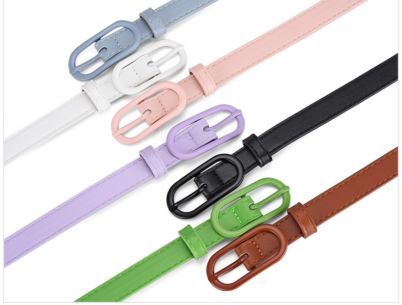 1 Piece Quantity Simple Style Solid Color Pu Leather Alloy Women's Leather Belts