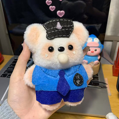 録音して泡を吐くことができます。熊の警備員のぬいぐるみのぬいぐるみの創意手作りdiy材料は彼女にプレゼントします。