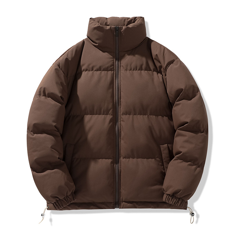 Transfronterizo 2024 algodón grueso hombre y mujer casuales de color sólido collar suelto pareja de algodón chaqueta fábrica de lote