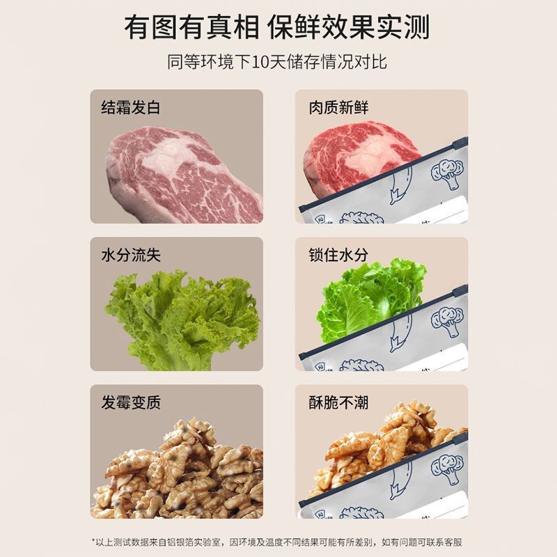 铝箔保鲜袋铝箔袋真空包装袋肉类冰箱食物冷冻抗菌食品级保鲜袋好|undefined