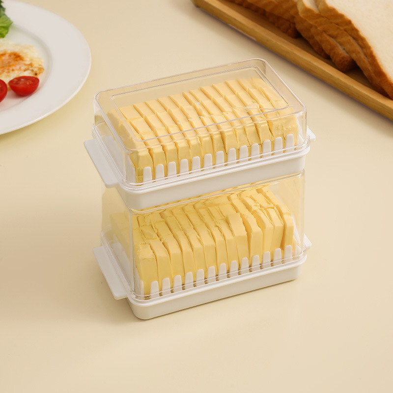 Caja de corte de mantequilla Caja de almacenamiento de alimentos con cubierta Caja de almacenamiento de almacenamiento de queso congelador