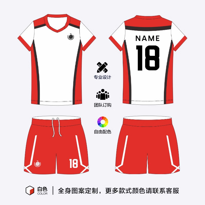 Personalized Volleyball Uniform Competition Suit for Men and Women, Breathable Quick-Drying Jersey, Sports Training Badminton Table Tennis Uniform