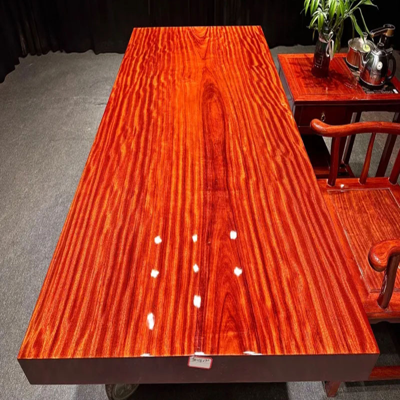 Red Tali Solid Wood Large Dining Table for Reception and Negotiation, Ebony Wood, Stylish Light Luxury Computer Desk, Whole Tabletop Red Tali Solid Wood Large Dining Table for Reception and Negotiation, Ebony Wood, Stylish Light Luxury Computer Desk, Whole Tabletop