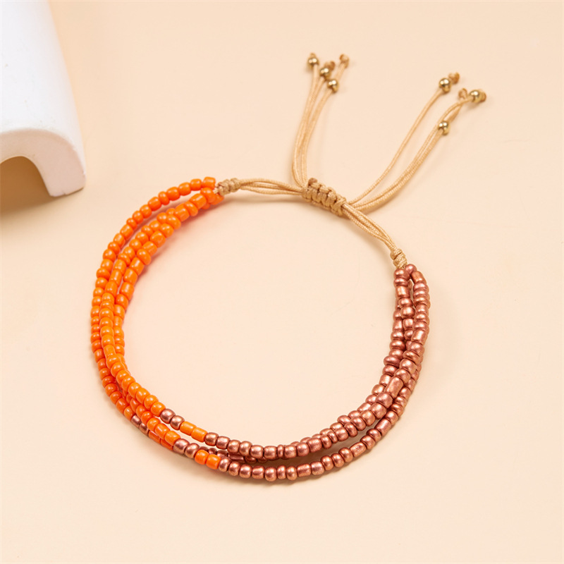 Ethnic Style Bohemian Geometric Seed Bead Rope Beaded Knitting Unisex Bracelets display picture 4