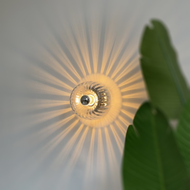 Creative Led Glass Wall Lamp for Study, Entryway, Bedroom, Bedside Decoration, Art Chrome Color, Indoor Vintage Style Small Wall Lamp