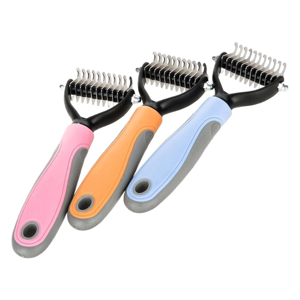 Peine desenredante para perros y gatos, para eliminar el pelo suelto, herramienta mágica para Bichon, cepillo especial para el cuidado de perros grandes como el Teddy.