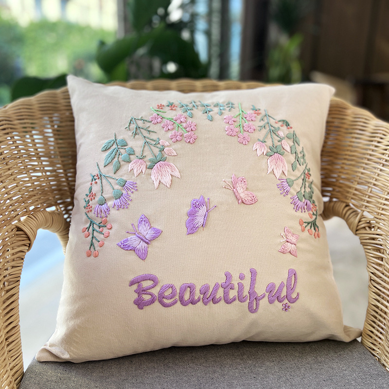 Principios de la primavera nuevo bordado tridimensional hecho a mano DIY material almohada edredón cinta bordado Oficina sofá cojín del coche