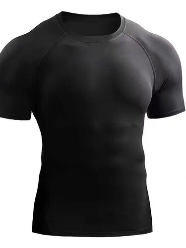 Cross-border fitness clothes men's outdoor sports quick-drying short-sleeved t-shirt training pro running stretch tights yoga