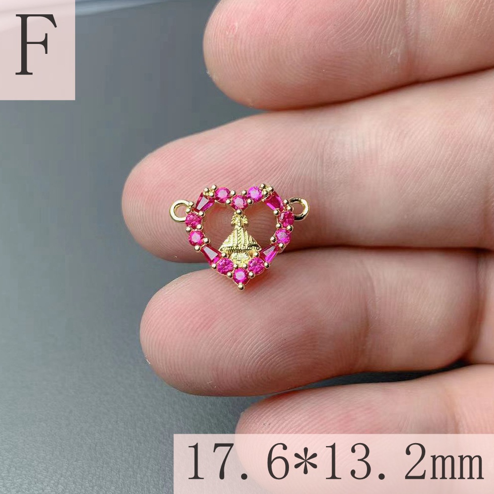 4g Weight Pendant Jewelry Making Type Rhinestones Inlay Material DIY Jewelry Accessories Classification 1 Piece Quantity Copper Material Totem, Heart Shape Pattern Inlay Design Simple Style, Classic Style Style 1 Piece Copper Rhinestones Totem Heart Shape Pendant 8