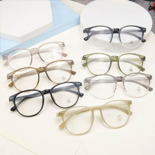 超轻大框素颜防蓝光光学镜可配近视批发男女椭圆形复古TR90眼镜框