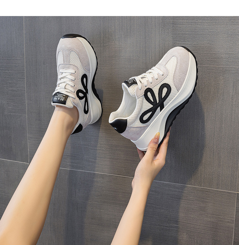 Giày sneaker nữ đế dày phong cách Đức phối da lộn màu đỏ Ancola — M2915 mạng đôi màu vàng, M2915- Mạng trong suốt 1m màu, M2915-1 lưới trong suốt màu vàng, M2915 mạng kép màu đỏ chi tiết 33