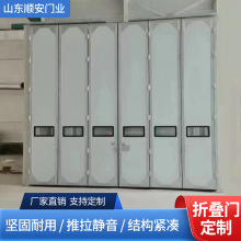 工业折叠门厂房折叠伸缩平开门车库重型折叠门可开小门厂家定制