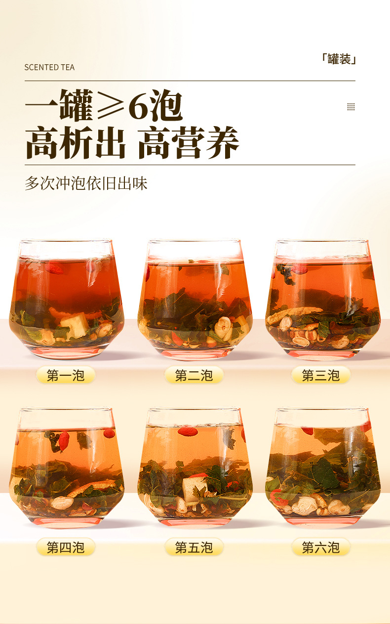 Wuzhi Maotao Fuling Herbal Tea 375g 15 Cans Sugar Free Dried Botanical Blend for Daily Summer Wellness Brewing in use