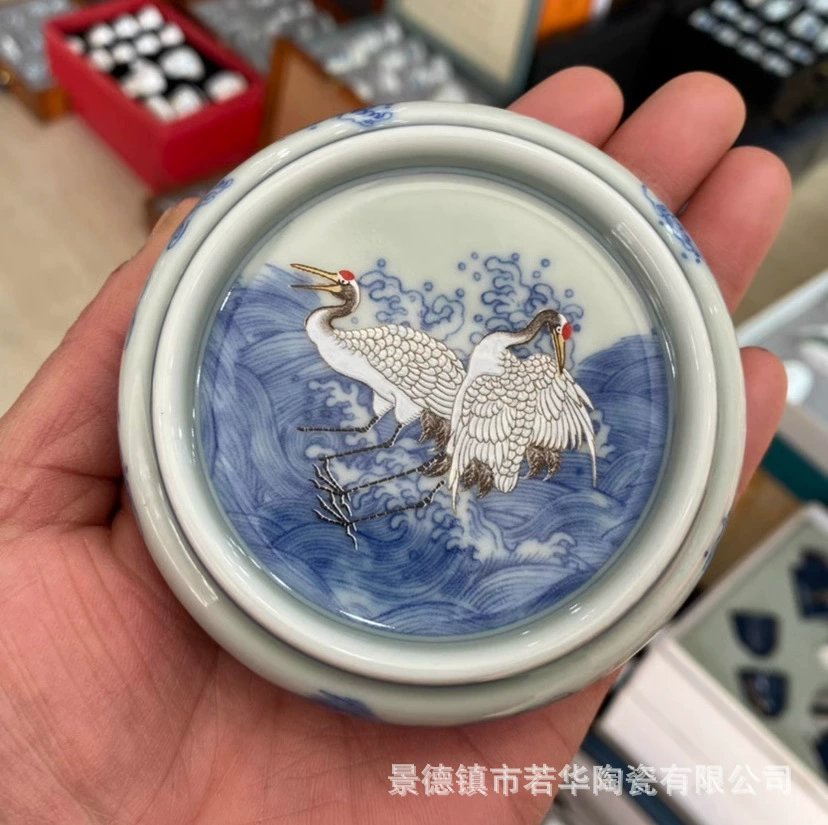 Цзиндэчжэнь керамический Чехол Набор Синий и белый горшок держа кран крышка чаши держа Фарфор Чайный набор АКСЕССУАРЫ синий и белый узор дракона