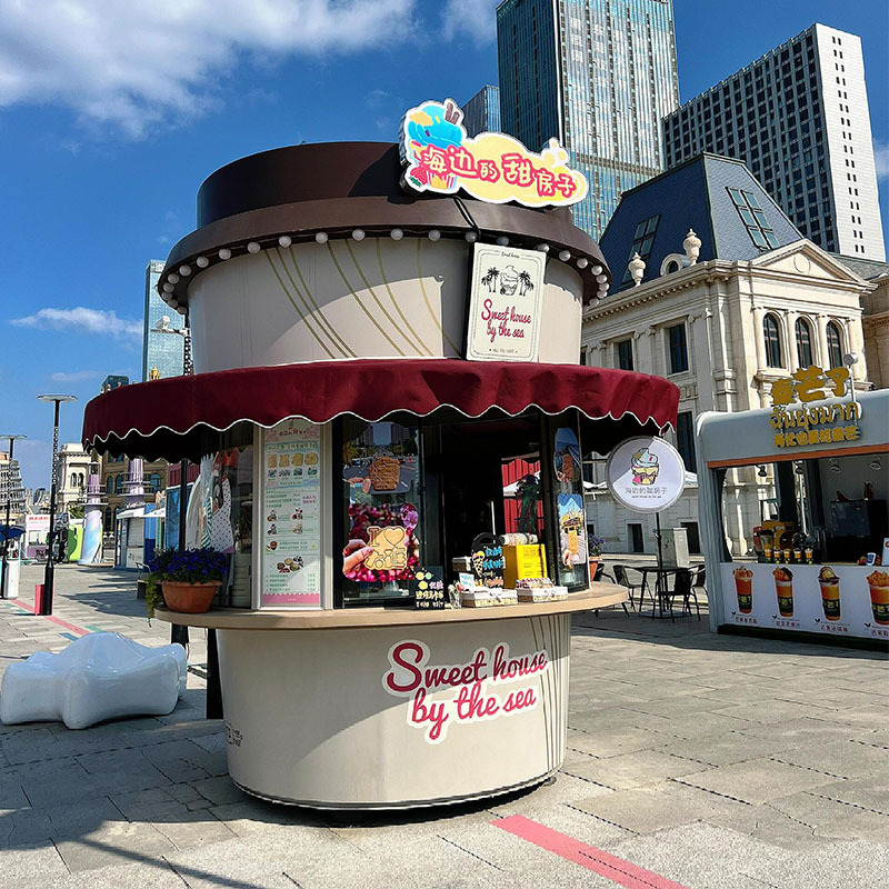 圆形奶茶杯款式 支持制作各种造型 景区商业街美食餐车营地房车