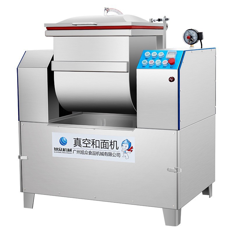 Máquina de mezcla de harina al vacío, máquina de amasado automático comercial, mezcladora de harina de acero inoxidable, mezcladora de harina de harina, mezcladora de pan