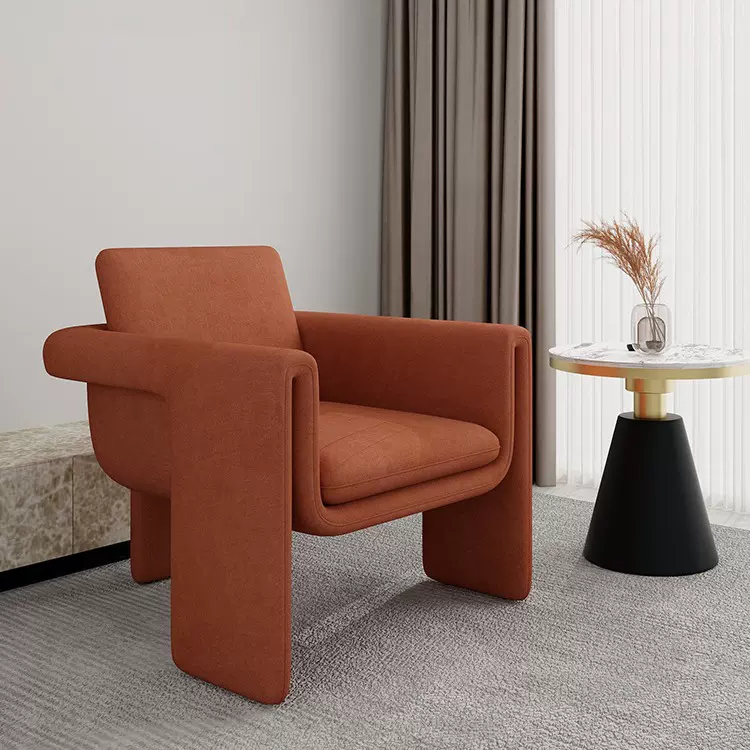 咖啡厅书房休闲单人沙发家用扶手靠背沙发椅民宿设计师艺术沙发椅