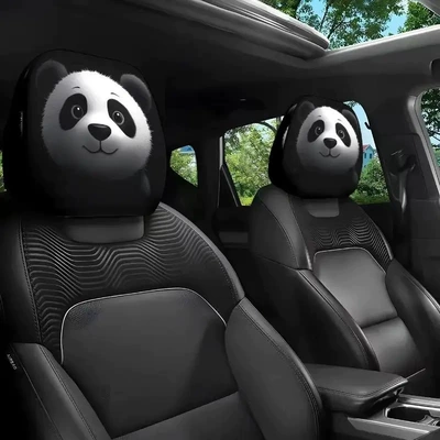 Universal seat cover: Funny Emoji Car Print Headrest - 18-double-sided-printing-1pc-26cm28cm