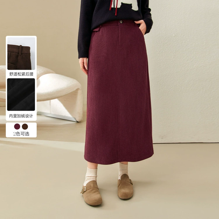 [Модная ретро-яма Snener композитная толстая юбка] Funny Show женский толстый мм зимний новый