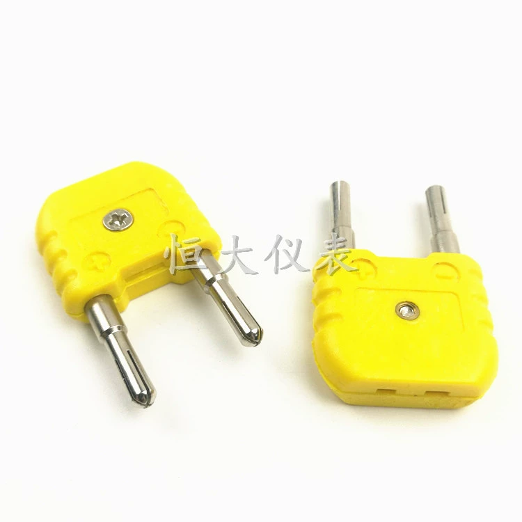 Тип K термопара штекер мультиметр термометр штекер банановый штепсельный разъем датчика температуры желтый