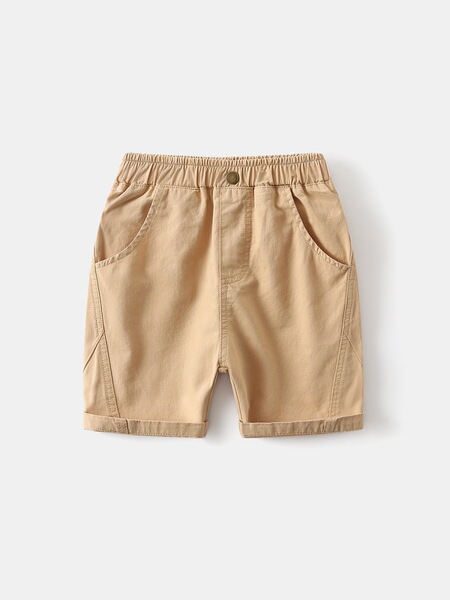 summer children's solid color fashionable trousers for boys