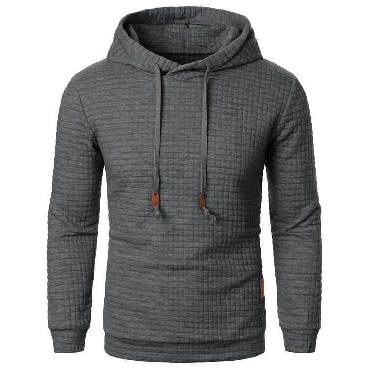 Autumn and Winter New European and American Men's Jacquard Knitwear Long-Sleeved Hoodie Warm Color Hooded Sports Top Autumn and Winter New European and American Men's Jacquard Knitwear Long-Sleeved Hoodie Warm Color Hooded Sports Top