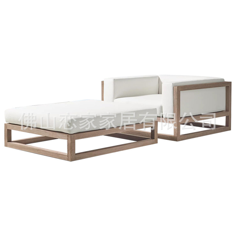 Al Aire Libre sofá patio balcón terraza aleación de aluminio imitación de grano de madera sofá ocio Club Villa Sala de jardín mesa de sofá