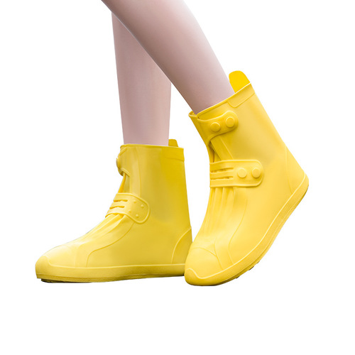 Rain boots for men and women, rainproof shoe covers for outer wear, waterproof, non-slip, silicone water shoe foot covers, thickened wear-resistant rain boots for rainy days