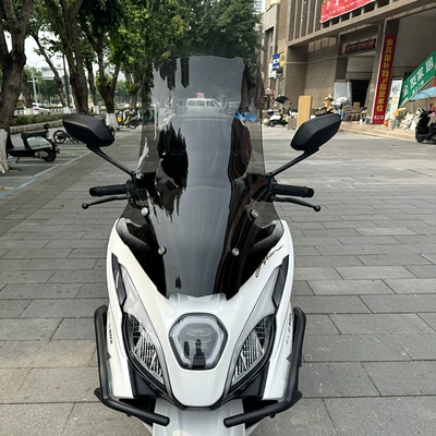 Motorcycle front windshield Modification, Heightening and Widening of - painted-model-brown-55cm-ufr150-special