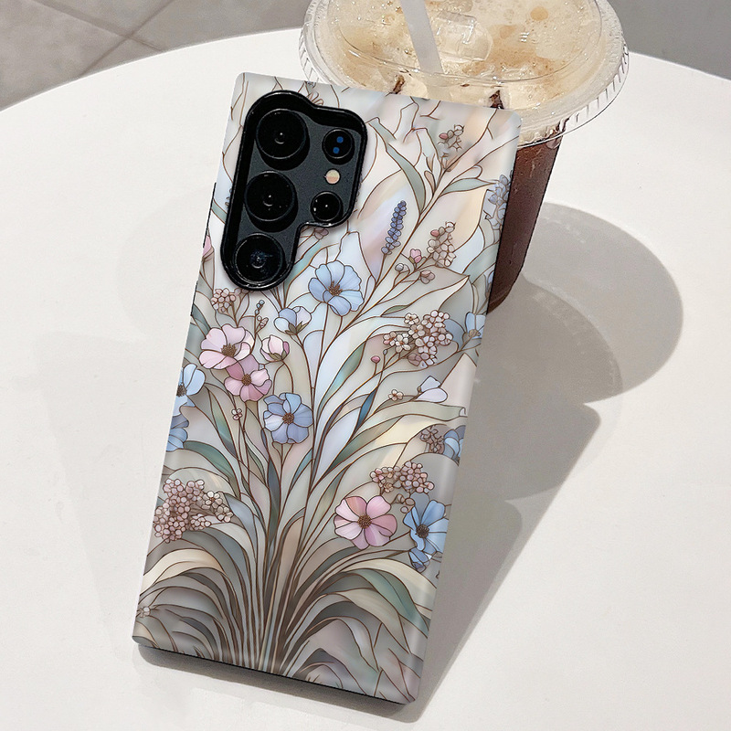 亚马逊爆款浪漫玫瑰花唯美花朵适用三星S24手机壳S25菲林手机壳硬|undefined