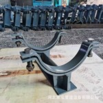 t型管夹式管托 滑动支座 J1固定式焊接管道支架 J2加筋型支撑管托