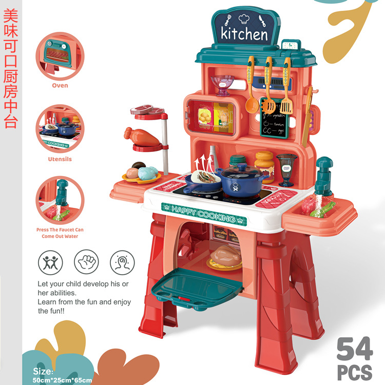 Comercio exterior mesa de medio postre cocina vajilla herramientas traje de arcilla de color mesa de pesca jugar casa doctor supermercado Juguetes