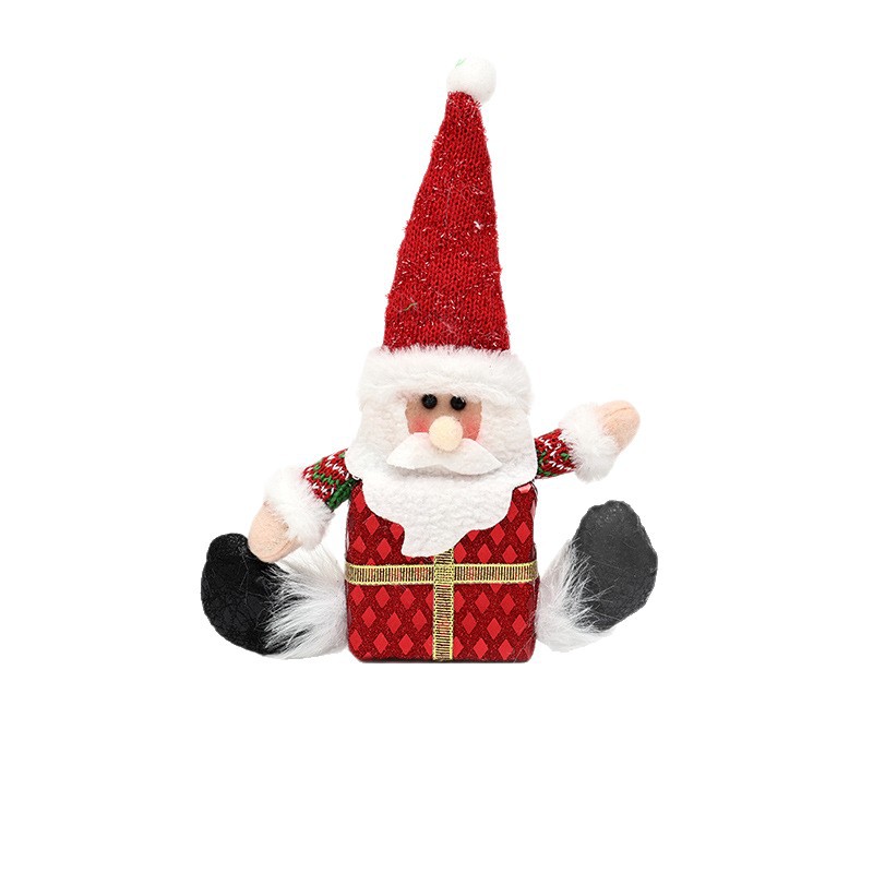 Cross-border Christmas decoration Christmas tree pendant knitted gift box doll small pendant high-end party atmosphere pendant