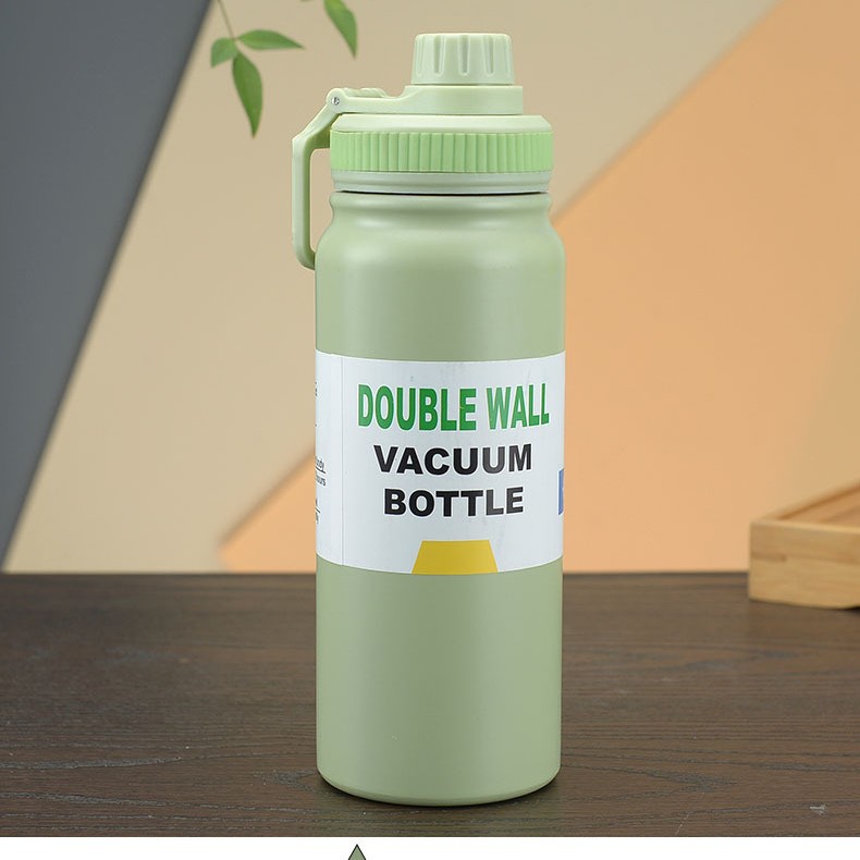 Popular botella de agua deportiva para exteriores de acero inoxidable 304, de gran capacidad, para montañismo, aislada, portátil, botella espacial, botella de viaje para regalo.